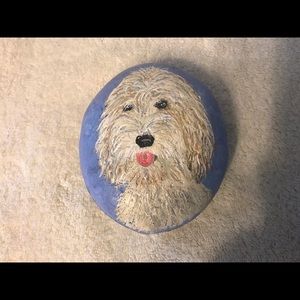 Hand Painted Puppy Dog Rock